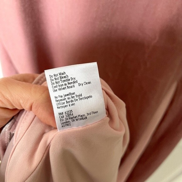 NWT! BHLDN "Fawn" Off Shoulder Velvet Maxi Dress with High Slit - Rose Color - Picture 8 of 10